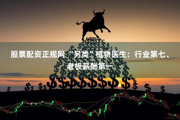 股票配资正规网 “另类”植物医生：行业第七、老板薪酬第一